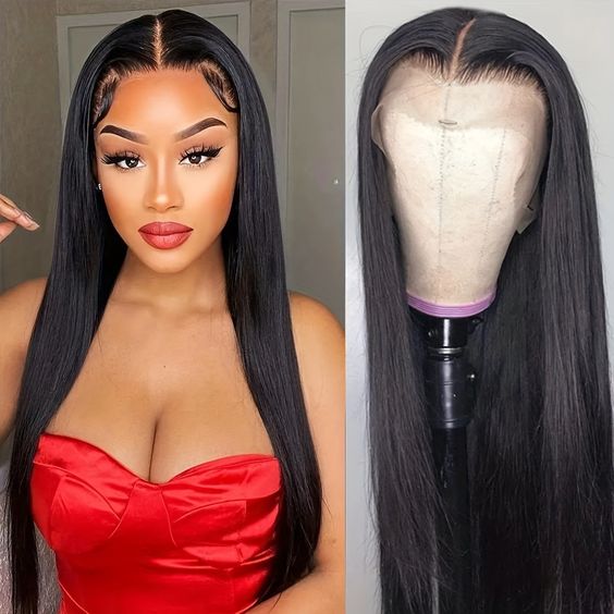 Alibonnie Pre-Bleached 13x6 Transparent Lace Long Wig 30inch 34 inch Human Hair Wigs With Pre Plucked