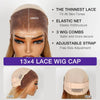 Alibonnie Ash Blonde Dark Root Straight 13x4 Transparent Lace Frontal Wig Pre Plucked Human Hair Wig 180% Density - Alibonnie