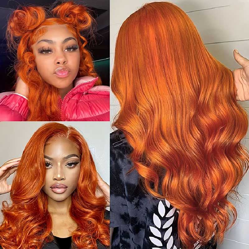 Alibonnie Ginger Color 13x6 HD Lace Straight/Body Wave Wig Parting Max Lace Wig - Alibonnie