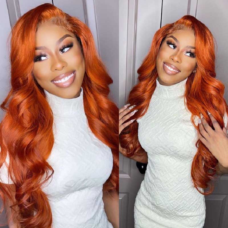 Alibonnie Ginger Color 13x6 HD Lace Straight/Body Wave Wig Parting Max Lace Wig - Alibonnie