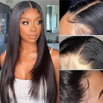 Alibonnie Layered Cut Glueless 5x5 Closure Lace Straight Wigs Wear&Go Human Hair Pre Cut Lace Wigs - Alibonnie