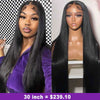 Alibonnie Pre - Bleached 13x6 Transparent Lace Long Wig 30inch 34 inch Human Hair Wigs With Pre Plucked - Alibonnie