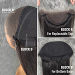 Alibonnie Straight Replaceable Top for Block Wigs - Alibonnie