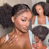 Alibonnie Upgrade 4C Edges Hairline Kinky Curly Wigs Invisible Strap Cozy Fit 360 Transparent Lace Wigs With Bleached Knots - Alibonnie