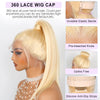 Alibonnie Upgrade 613 Blonde Straight Wig Invisible Strap Cozy Fit 360 Glueless Wig Bleached Knots Human Hair Wigs - Alibonnie