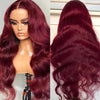 Alibonnie Upgrade Invisi - Strap 360 Lace Frontal 99J Burgundy Body Wave Wig Pre Everything Glueless Human Hair Wig - Alibonnie