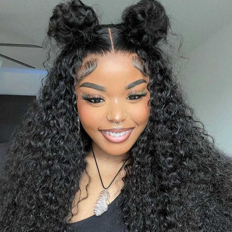 Alibonnie Upgrade Jerry Curly 360 Skin Lace Frontal Wig With Invisi - Strap Pre Everything Glueless Wig - Alibonnie