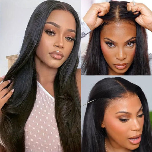 Alibonnie Wear And Go 10x6 Parting Max Silky Straight Wig Pre Cut&Bleached Knot Transparent Lace Frontal Wigs - Alibonnie