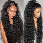 Deep Wave 13x6 Transparent Lace Front Wigs Deep Part Pre Plucked Human Hair Lace Wig - Alibonnie