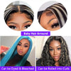 Platinum Blonde Highlights Straight Lace Front Wig Pre Plucked 200% Density - Alibonnie