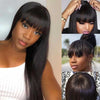 Alibonnie 13x4 Transparent Lace Straight Wig With Bangs Trend-Worthy Lace Frontal Wig 180% Density - Alibonnie