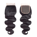 Alibonnie 3 Bundles With 4x4 Transparent Lace Closure Body Wave Human Hair - Alibonnie