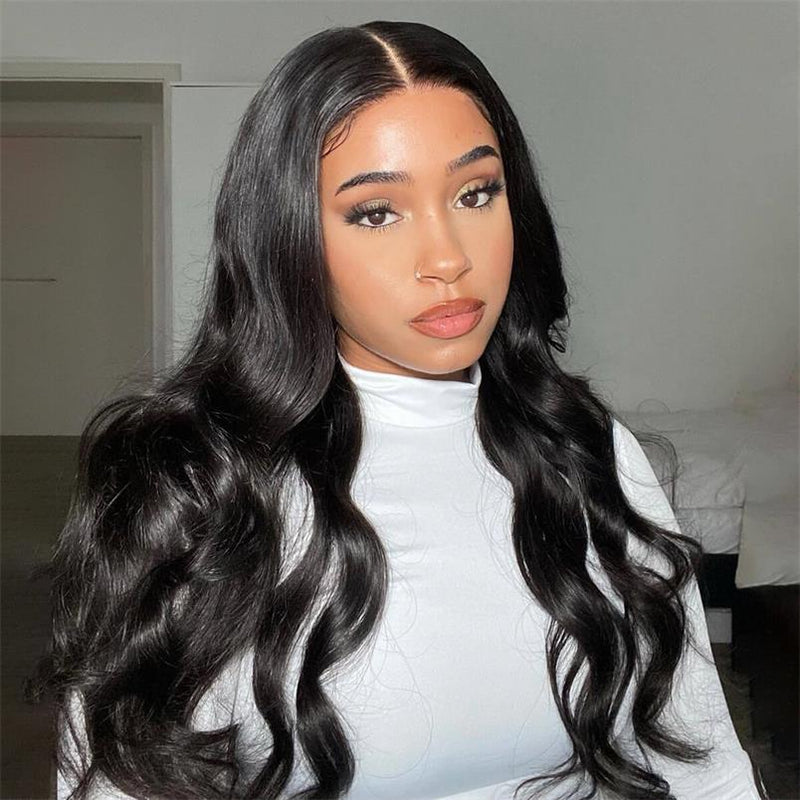 Alibonnie 3 Bundles With 4x4 Transparent Lace Closure Body Wave Human Hair - Alibonnie