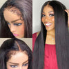 Alibonnie 4C Kinky Edges 360 Lace Straight Wigs Transparent Lace Human Hair Wigs - Alibonnie