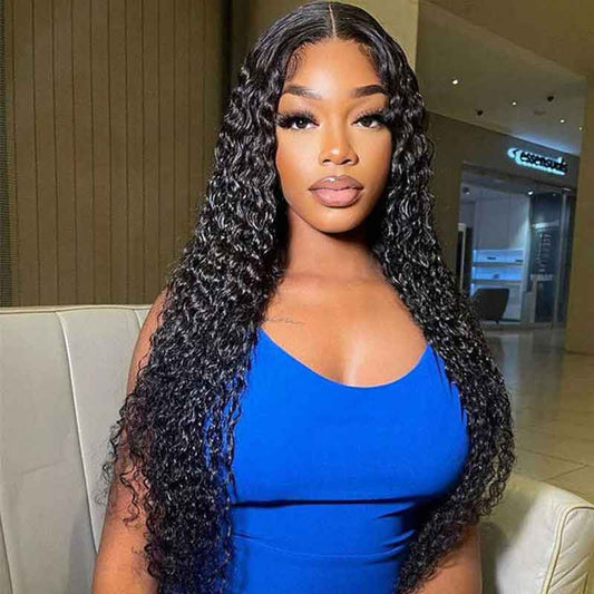 Alibonnie Breathable Air Wig 13x4 Transparent Lace Front Jerry Curly Human Hair Glueless Wigs - Alibonnie