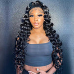 Alibonnie Full Lace Loose Wave Wigs Human Hair Wigs With Pre Plucked Hairline 180% Density - Alibonnie