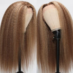 Alibonnie Highlight 13*4 Lace Front Wigs TL412 Honey Blonde Kinky Straight Human Hair Lace Wigs - Alibonnie