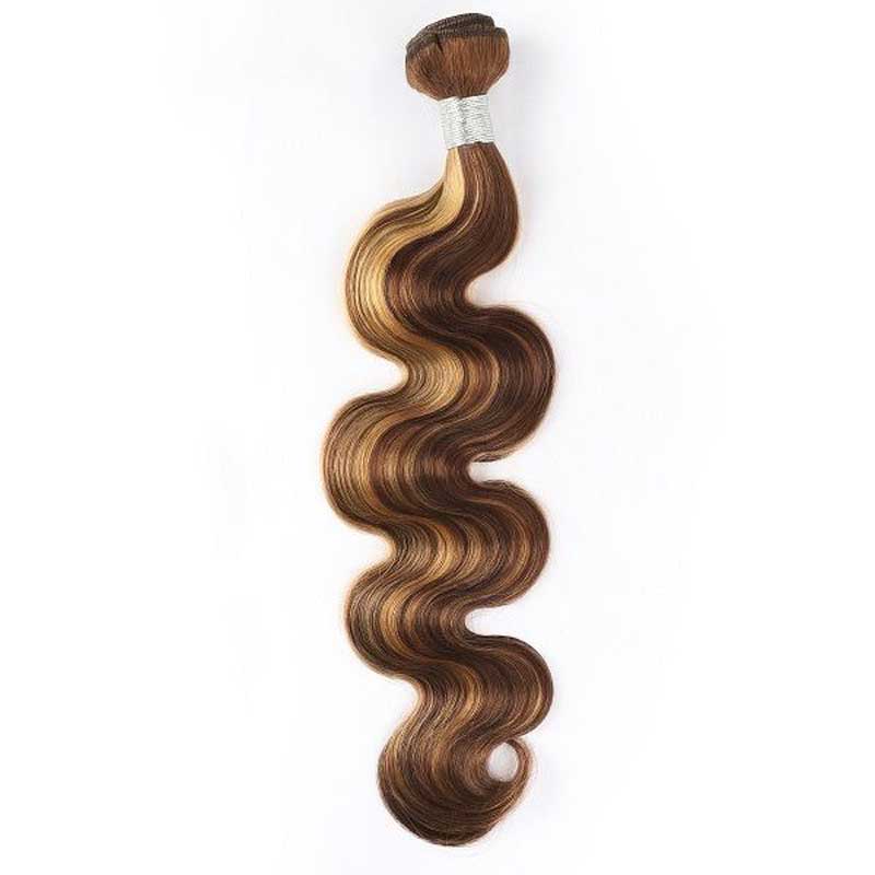 Alibonnie Honey Blonde Highlight Body Wave 3 Bundles 4/27 Human Hair Weave For Women - Alibonnie