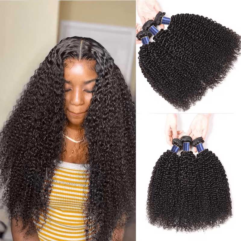 Alibonnie Kinky Curly Virgin Huma Hair 3 Bundles Cheap Hair Weave - Alibonnie