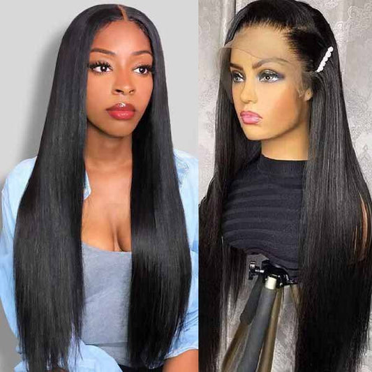 Alibonnie Wear Go Straight Lace Front Wigs 13x4 Transparent Lace Human Hair Air Wig - Alibonnie