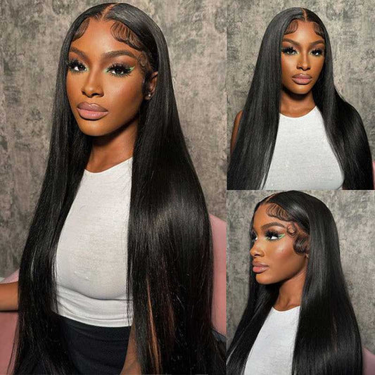 Alibonnie Wear Go Straight Lace Front Wigs 13x4 Transparent Lace Human Hair Air Wig - Alibonnie