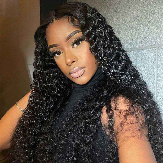 Alibonnie Wear Go Water Wave Human Hair 5x5 Pre Cut Lace Closure Glueless Air Wig More Breathable - Alibonnie