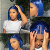 BOGO Free: 18 Inch 13x4 Lace Front Kinky Straight Wig & 10 Inch Blue Bob 4x4 Lace Closure 200% Dinsity - Alibonnie