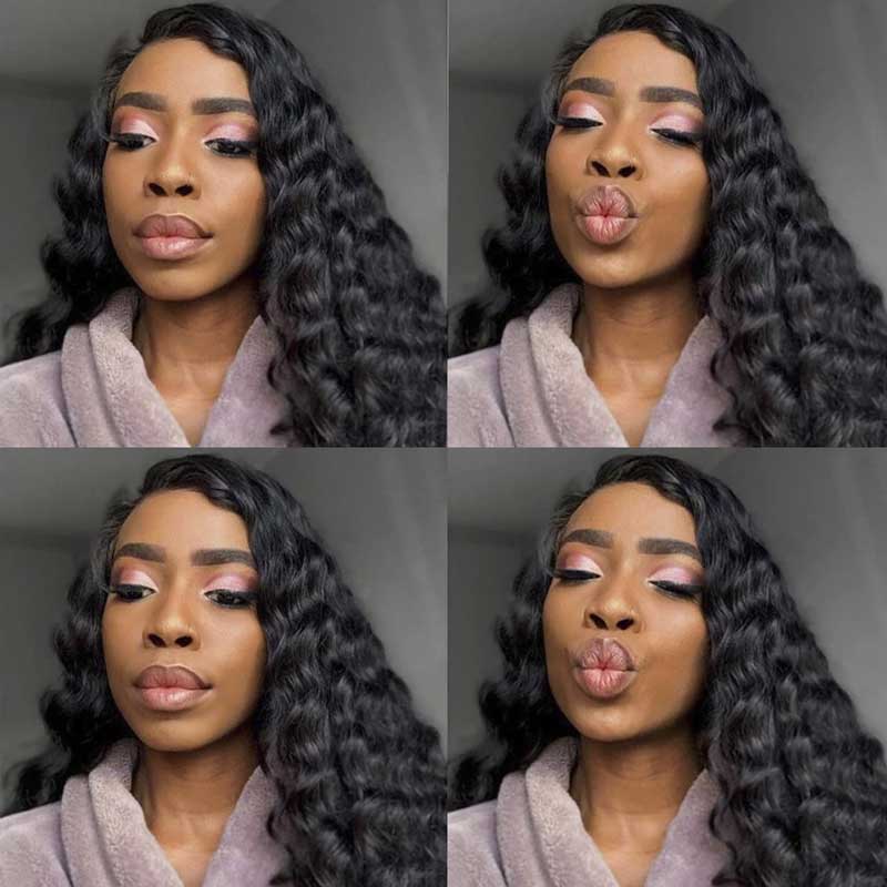 Brazilian Loose Deep Wave 13x4 Lace Front Human Hair Wigs For Women - Alibonnie