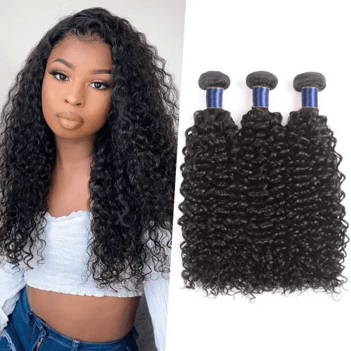 Curly Hair 3 Bundles Unprocessed Virgin Human Hair For Full Head - Alibonnie